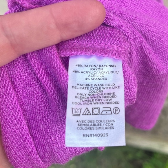 Lou & Grey Romper L Jersey French Terry Beach Swim Cover Purple Fuschia Large - Picture 5 of 7